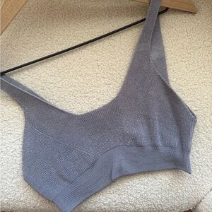 Free People Gray/Purple Knit Women's Bralette